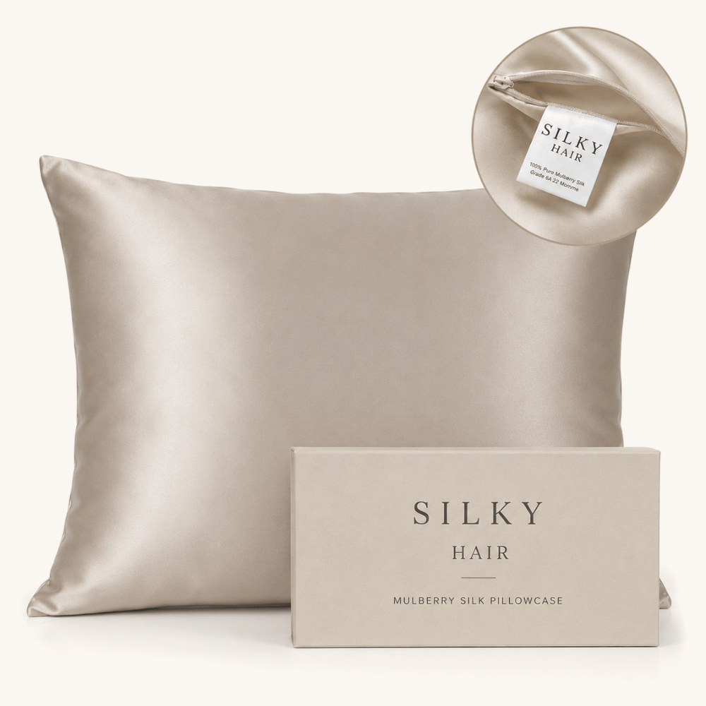 ÄLVA silkesörngott i champagne